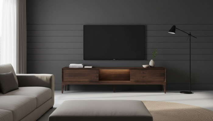 Luxus Wunnzëmmer Braun Miwwelen Wunnwand TV-Ständer nei Modern