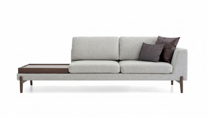 Luxus Wunnzëmmer Sofa Modernen Design Holz mat Textil Lounge Club Sofa Grouss