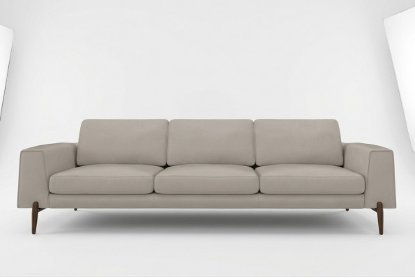 Luxus Sofa a grénger Faarf fir d'Wunnzëmmer Polster Textil Dräisëtzer Couch Couchen