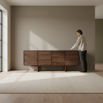 Modern Iesszëmmer Kommod Luxus Design Holz Miwwel Kommode Schaf Schief