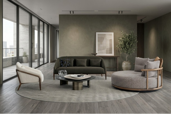 Design Set fir d'Wunnzëmmer 3+3+1 Sofa Garnitur Luxus Modern Miwwelen