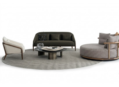 Design Set fir d'Wunnzëmmer 3+3+1 Sofa Garnitur Luxus Modern Miwwelen