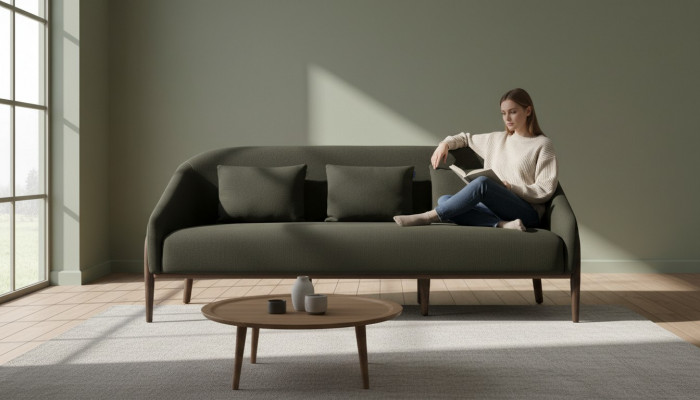 Sofa fir Wunnzëmmer Luxus Modernen Design mat Armleenen Miwwel Sofen