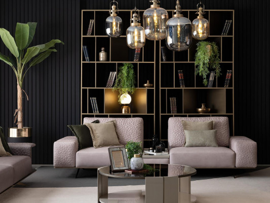 Luxus Sofa Set 3+3+1 Sëtz Couchen Set Miwwelen Ariichtung Sëtzpolster