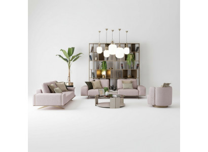 Luxus Sofa Set 3+3+1 Sëtz Couchen Set Miwwelen Ariichtung Sëtzpolster