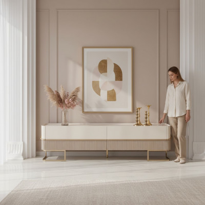 Klassesche Fernseherstänner Sideboard Kommode Wunnzëmmer Schief RTV TV