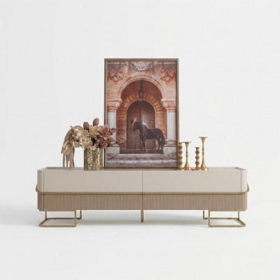 Klassesche Fernseherstänner Sideboard Kommode Wunnzëmmer Schief RTV TV