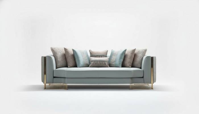 Türkiscouch Dräisëtzer Couchen Miwwelen Sofa Elegant Villa Ariichtung
