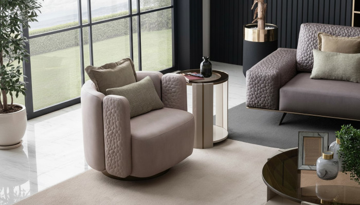 Stilvoll Sesselen Wunnzëmmer Rosa Modern Holz Couch Lounge Club Miwwelen