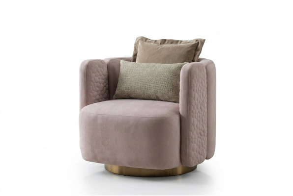 Stilvoll Sesselen Wunnzëmmer Rosa Modern Holz Couch Lounge Club Miwwelen
