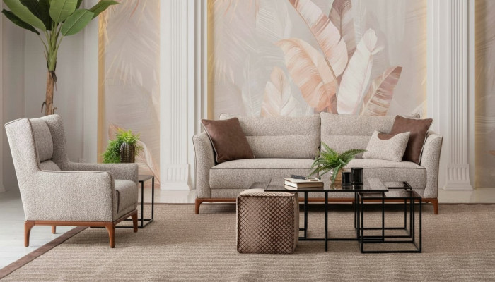 Modernen Design Sofa 3+1 Fauteuil Sofagarnitur Wunnzëmmer Miwwelen Ariichtung