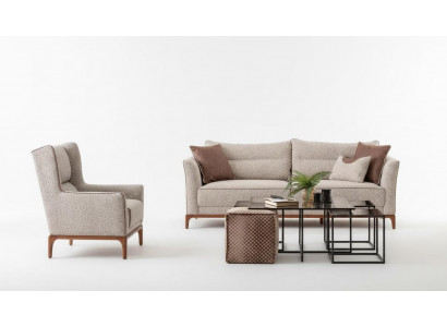 Modernen Design Sofa 3+1 Fauteuil Sofagarnitur Wunnzëmmer Miwwelen Ariichtung