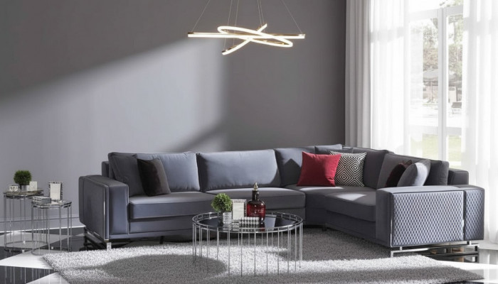 Luxus Eckcanapé L-Form Gro Eckegefris Textilcanapé Couchen Design Canapé