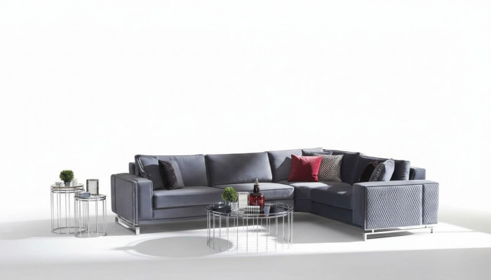 Luxus Eckcanapé L-Form Gro Eckegefris Textilcanapé Couchen Design Canapé
