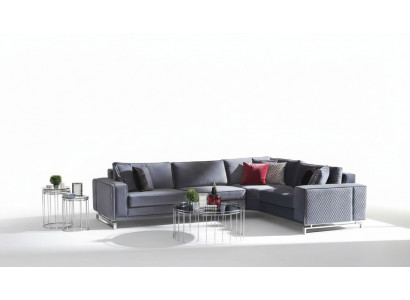 Luxus Eckcanapé L-Form Gro Eckegefris Textilcanapé Couchen Design Canapé