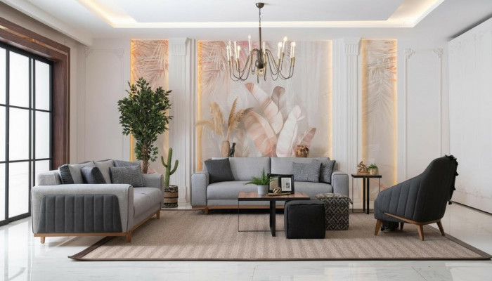 Luxus Sofagarnitur 3+2+1 Modern Couch Sofa Polster Design Lounge Miwwel