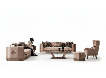 Luxus Sofagarnitur 4+3+1 Set Sesselen Modernen Design Chesterfield Miwwelen
