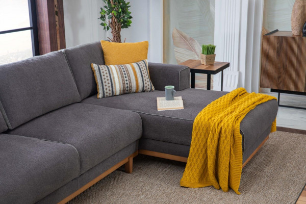 Luxus Ecksofa L-Form fir Wunnzëmmer Modernen Designen Nei a Qualitativ héichwäerteg Miwwelen