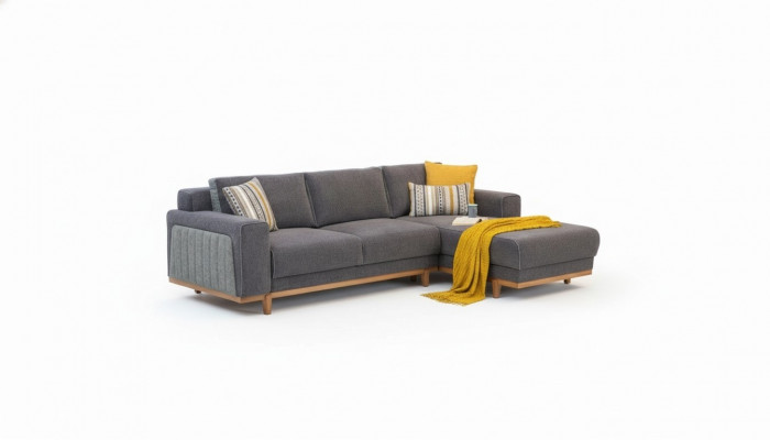 Luxus Ecksofa L-Form fir Wunnzëmmer Modernen Designen Nei a Qualitativ héichwäerteg Miwwelen