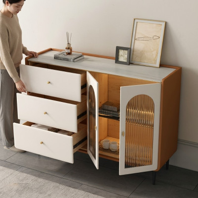 Modern Holz Kommode Wäiss Sideboard Low Boards Schieferschaf Wohnzëmmerkabinett Neit