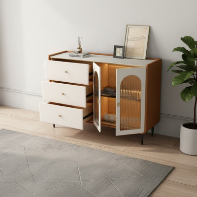 Modern Holz Kommode Wäiss Sideboard Low Boards Schieferschaf Wohnzëmmerkabinett Neit