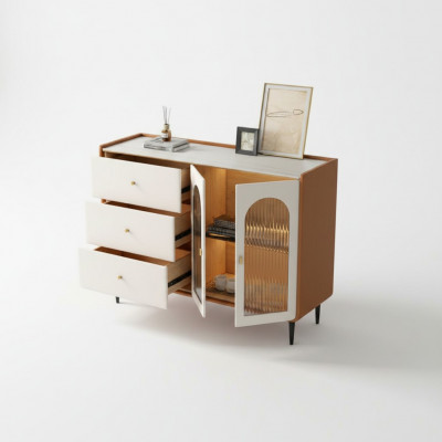 Modern Holz Kommode Wäiss Sideboard Low Boards Schieferschaf Wohnzëmmerkabinett Neit