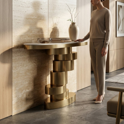 Konsolendësch Designer Holz Dësch Konsol Konsolendëscher Konsol Miwwelen
