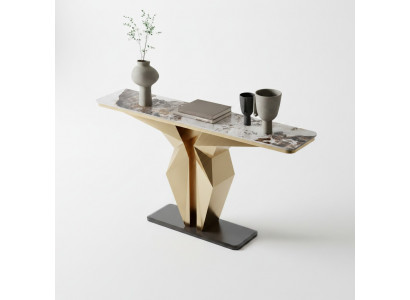 Design Luxus Konsolendësch Konsole Sideboard Gold Wunnzëmmer Miwwelen Nei