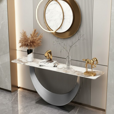 Konsolen Designer Luxus Modern Konsolendësch Edelstol Design Sëlwer
