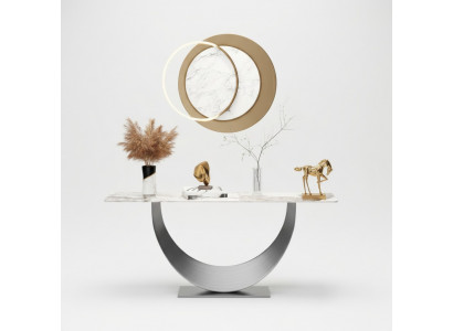 Konsolen Designer Luxus Modern Konsolendësch Edelstol Design Sëlwer