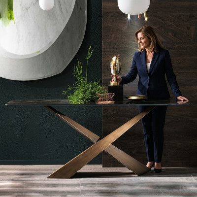 Designer Konsole Luxus Miwwelen Wunnzëmmer Holz Dësch Frisierdëscher Nei