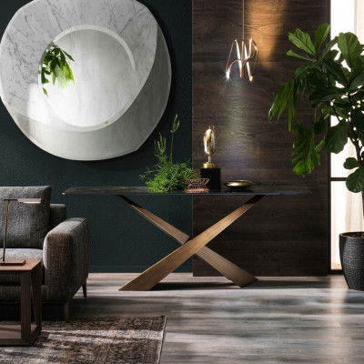 Designer Konsole Luxus Miwwelen Wunnzëmmer Holz Dësch Frisierdëscher Nei