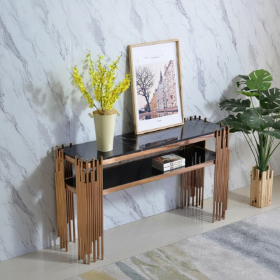 Wunnzëmmer Konsolendësch Sideboard Konsol Kommode Anrichte Mauer Dësch