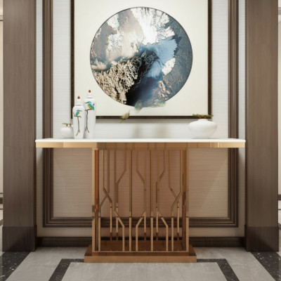 Designer Luxus Konsolendësch Konsolen Edelstol Design Gold Modern Nei