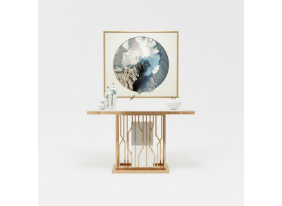 Designer Luxus Konsolendësch Konsolen Edelstol Design Gold Modern Nei