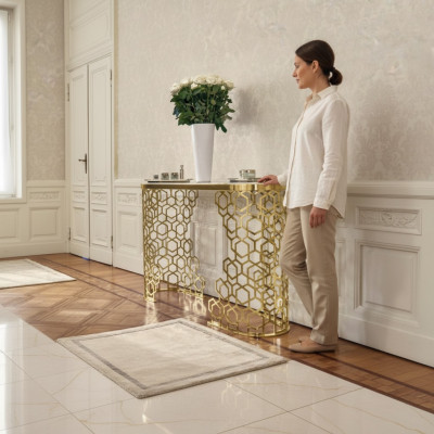 Luxus Konsol Design Konsolendësch Miwwelen Sideboard Ariichtung Gold