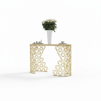 Luxus Konsol Design Konsolendësch Miwwelen Sideboard Ariichtung Gold