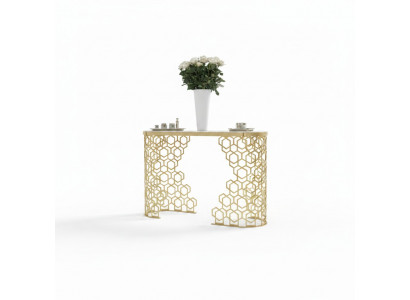 Luxus Konsol Design Konsolendësch Miwwelen Sideboard Ariichtung Gold