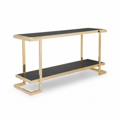 Wunnzëmmer Konsolendësch Modern Luxus Edelstol Dësch Konsol Gold