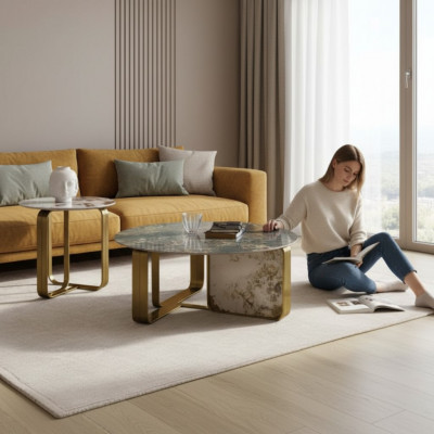Couchtisch Wunnzëmmer Design Miwwelen Dësch Luxus Säitendësch Modern