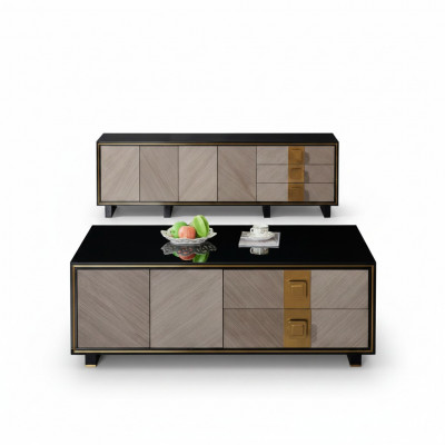 Wunnzëmmer Design Dëscher Miwwelen Luxus Bäistelltëscher Holz Modern Couchdësch