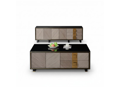 Wunnzëmmer Design Dëscher Miwwelen Luxus Bäistelltëscher Holz Modern Couchdësch