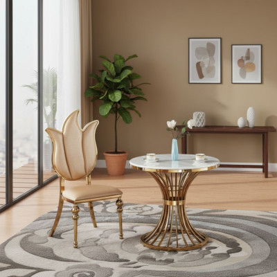 Dësch Iessdësch Modern Niewendësch Design Wunnzëmmer Holz Ariichtung