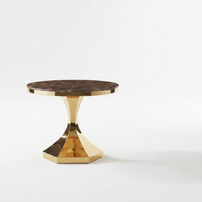 Iessieleméiwwel Luxus Holz Modern Edelstol Wunnzëmmer Design Neit Gold