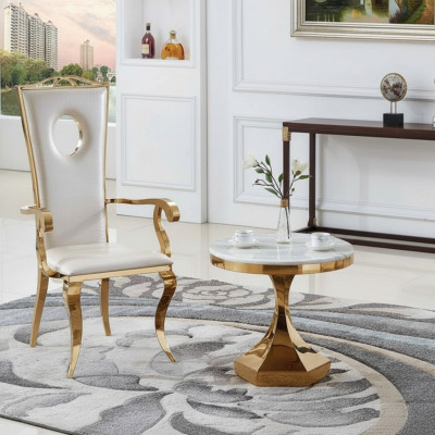 Couchtisch Luxus Modern Design Dësch Wunnzëmmer Bäistelltisch 60x54