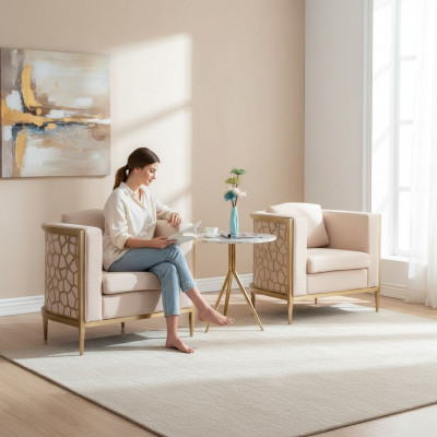 Ronne Kaffisdësch Couchdësch Niewendësch Designer Dësch Wunnzëmmer