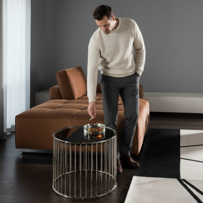 Bäizëlltësch Dëschn Design Canapé Dësch Wunnzëmmer Design Modern Eedelstahl