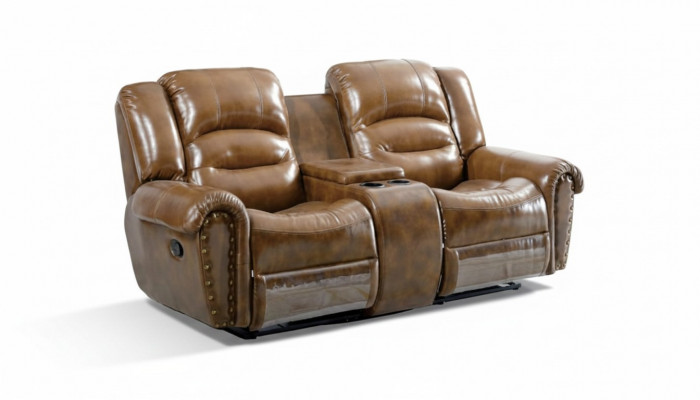 Sofa 2 Sëtzer Design Sofa Polster Couchen Canapé Modern Luxus Braun Nei