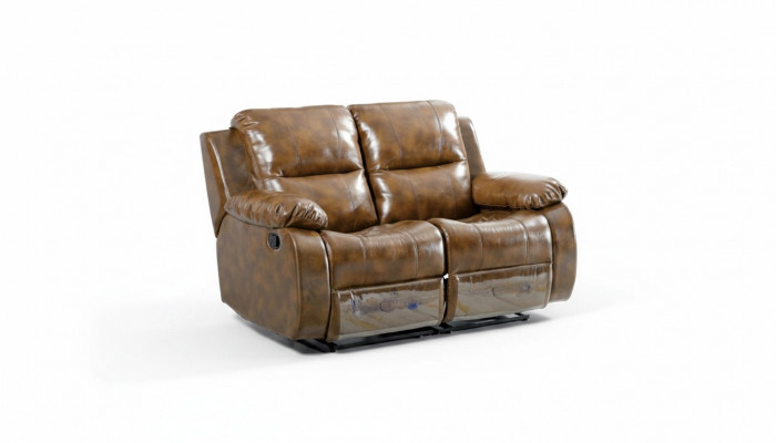 Couchen Braun Sofa 2 Plazen Massagesëtz Zweisëtzer Relax Nei