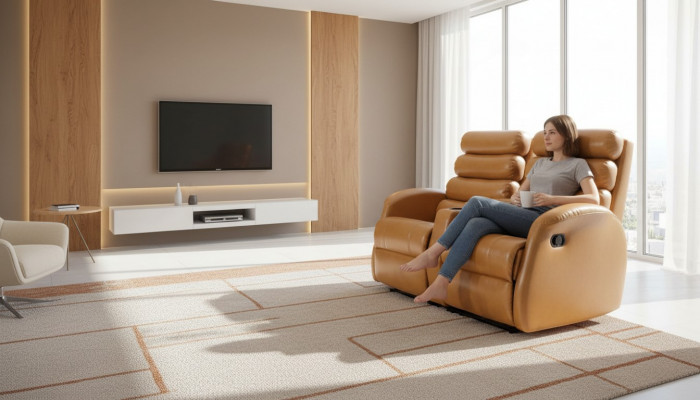 Sofa Luxus Braun Wunnzëmmer Modernen Design Canapéë Miwwelen Neit